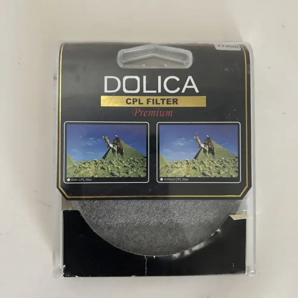 Dolica 77mm CPL Filter Premium Circular Polarizer Lens CF-C77 New Sealed Black